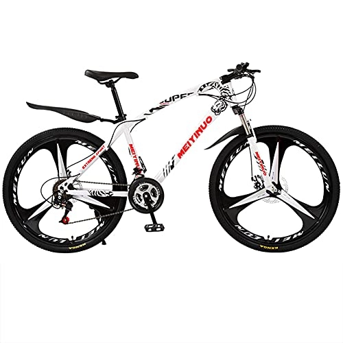 Mountain Bike : 24 / 26inch Men’s Women’s Mountain Bikes, 21-27 Speed Disc Brake Mountain Road Bicycle, Adult Outdoor Offroad Racing Bikes with Suspension Forks and Disc Brakes