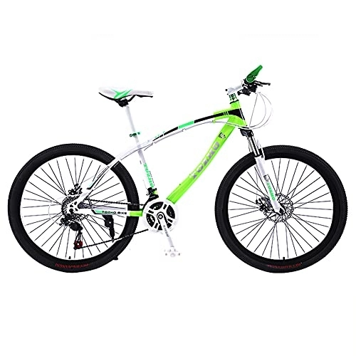Mountain Bike : 24 / 26inch Mens and Women's Mountain Bikes, Outdoor Sports Cycling Adult Road Bicycle with Double Disc Brakes, Suspension Fork, 21-30 Speeds
