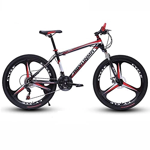 Mountain Bike : 24 / 26inch Mountain Bikes for Adult Men Women, Road Bicycle, Suspension Forks and Disc Brakes, 21-30 Speeds Optional, Multi-Color