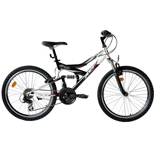 Mountain Bike : 24" KCP MOUNTAIN BIKE Youth Kids Bike RITA with 21 speed Shimano white black - (24 inch)