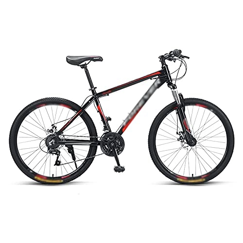 Mountain Bike : 24-speed Mountain Bike 26-inch Bicycle, Variable Speed Off-road Adult Racing To Work Riding(Color:Entry Level-Steel Frame Black Red)