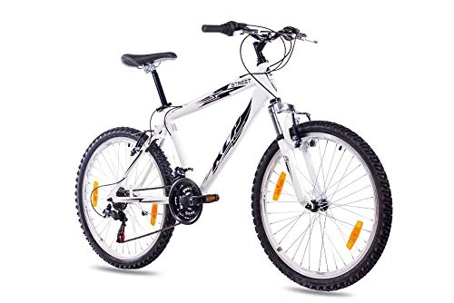 Mountain Bike : 24Inch Mountain Bike Youth Bike KCP Street Aluminium with 18speed SHIMANO UNISEX white