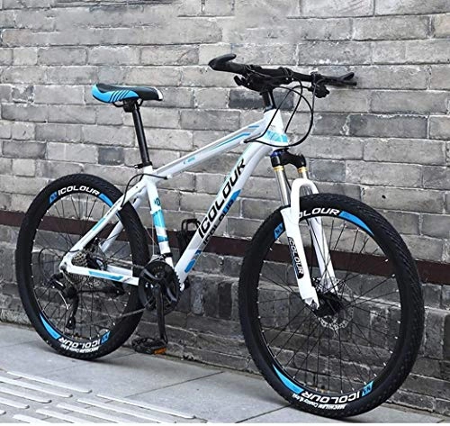 Mountain Bike : 26" 24-Speed Mountain Bike Adult Racing Bicycle, Lightweight Aluminum Road Bike, Full Suspension Frame, Suspension Fork, Disc Brake, (Color : A1, Size : 30Speed)