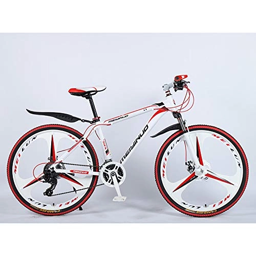 Mountain Bike : 26" 27 Speed Mountain Bike For Adults, Ultra-light Aluminum Alloy Frame, Suspension Fork, Disc Brake, Student Double Shock Absorption Bicycles