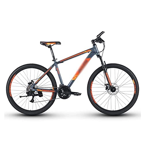 Mountain Bike : 26 In Aluminum Mountain Bike 21 Speeds With Disc Brake For Men Woman Adult And Teens(Color:Orange)