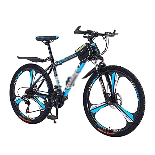 Mountain Bike : 26 in Front Suspension Mountain Bike 21 / 24 / 27 Speed with Dual Disc Brake Suitable for Men and Women Cycling Enthusiasts / Blue / 27 Speed (Blue 24 Speed)