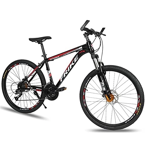 Mountain Bike : 26 in Wheel Mens Mountain Bike Aluminum Alloy Frame 21 / 24 / 27 Speed with Dual Disc Brake for Men Woman Adult and Teens / Blue / 27 Speed (Red 27 Speed)