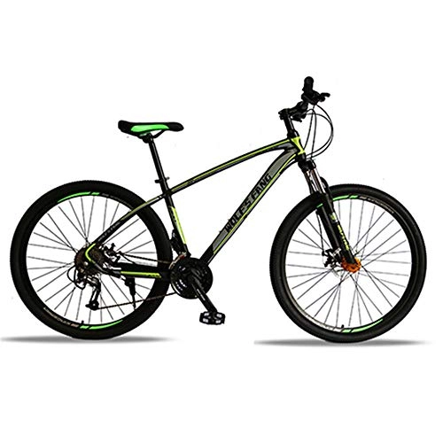 Mountain Bike : 26 inch 21 / 24 / 27 speed mountain bike-mechanical brake-suitable for outdoor bicycles for adult students Black dark green-21 speed