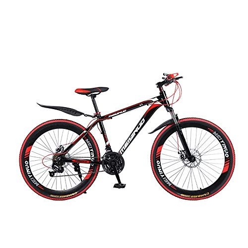 Mountain Bike : 26-Inch Adult Mountain Bike, Aluminum Alloy Material, Shock-Absorbing Variable Speed Student Bikes, 21 / 24 / 27 Speed Male And Female Mountain Bicycle, MTB, A, 24 speed