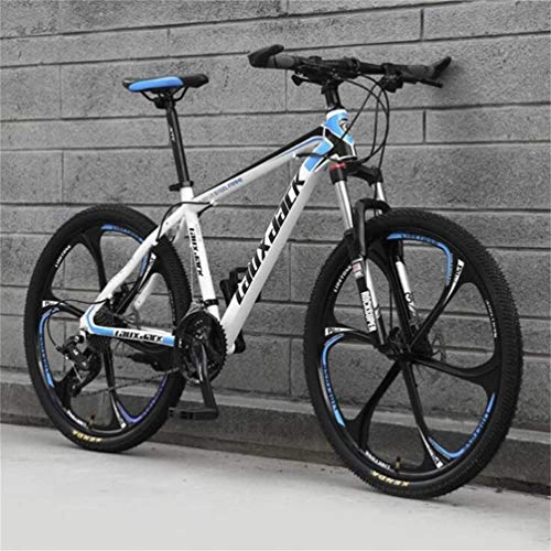 Mountain Bike : 26 Inch Adult Mountain Bike Double Disc Brake Off-Road Speed Bicycle Men and Women (Color : Black ash, Size : 24 Speed), Yellow, 30 speed 24 inches