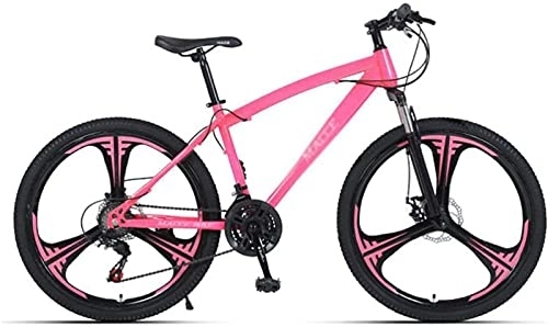 Mountain Bike : 26 Inch Mountain Bike 21 / 24 / 27 Speed MTB Bicycle 18Inch Frame Suspension Fork Urban Commuter City Bicycle Pink-27Speed