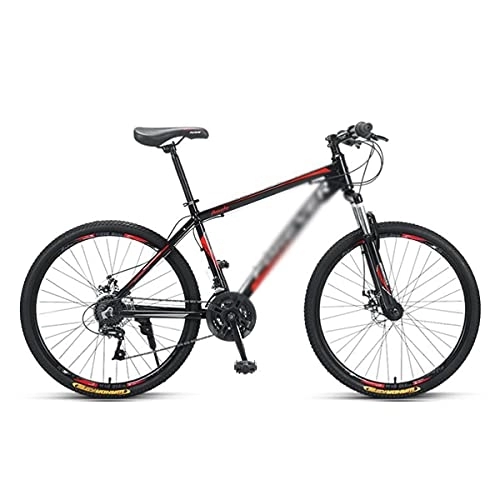 Mountain Bike : 26 Inch Mountain Bike 21 Speeds With Carbon Steel Frame Dual Disc Brakes Bikes For Men Woman Adult And Teens(Size:24 Speed, Color:Ed)