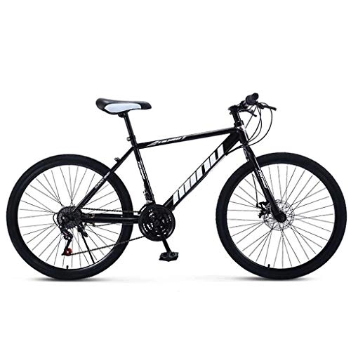 Mountain Bike : 26 Inch Mountain Bike 24-Speed Unisex Bicycle Adult Student Outdoors Sport Cycling Road Bikes Wheels With Disc Brakes-black-24speed