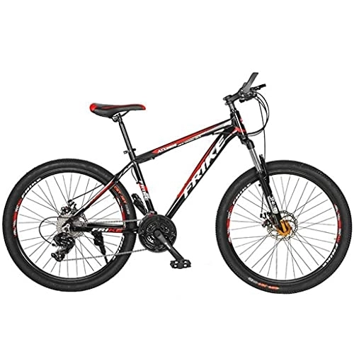 Mountain Bike : 26 Inch Mountain Bike Aluminum Alloy Frame 21 / 24 / 27 Speed With Dual Disc Brakes And Lock-Out Suspension Fork For Male And Female(Size:24 Speed)
