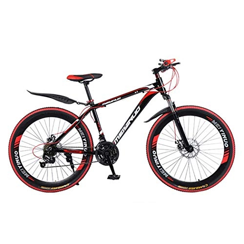 Mountain Bike : 26 Inch Mountain Bike, Aluminum Alloy Frame Off-Road Bike, with Aluminum Pedals And Rubber Grip, Double Disc Brake Hard Tail Mountain Bike