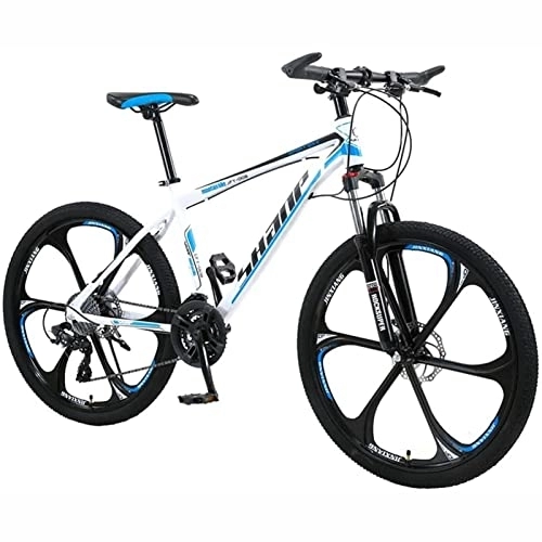 Mountain Bike : 26 Inch Mountain Bike for Men Women 21 / 24 / 27 / 30 Speed Shifters Outdoor Sports Road Bikes Men's MTB Bicycle High Carbon Steel Frame, A, 21 speed