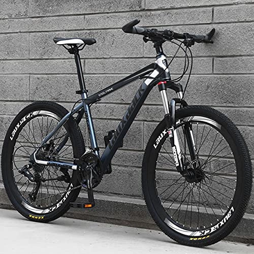 Mountain Bike : 26 inch Mountain Bike - MJH-02 24 Speed Bicycle Full Suspension Mountain Trail Bikes for Adult Mens, High-Carbon Steel MTB with Dual Disc Brake - Personalities & Cool