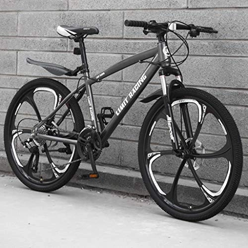 Mountain Bike : 26”Mountain Bike, Carbon Steel Frame Mountain Bicycles, Dual Disc Brake and Front Suspension (Color : C, Size : 21-speed)