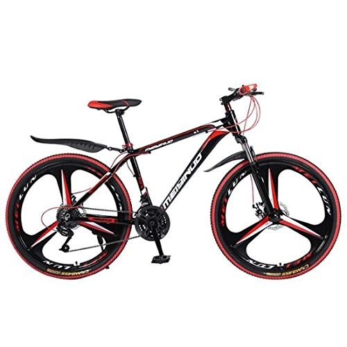 Mountain Bike : 26" Mountain Bikes, Lightweight Aluminium Alloy Frame Bicycles, Dual Disc Brake and Front Suspension (Color : Black, Size : 24 Speed)