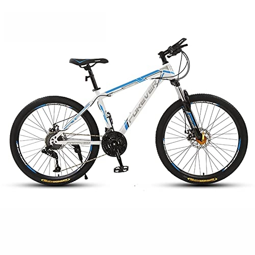 Mountain Bike : 26'' Wheel Mountain Bike / Bicycles for Men 21 / 24 / 27 / 30 Speeds Thickened High Carbon Steel Frame with Mechanical Double Discbrake and Lockable Suspension Fork, G, 24 Speed