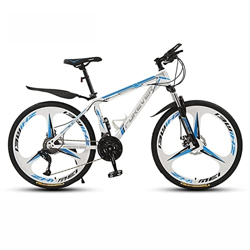 Mountain Bike : 26'' Wheel Mountain Bike / Bicycles for Men 21 / 24 / 27 / 30 Speeds Thickened High Carbon Steel Frame with Mechanical Double Discbrake and Lockable Suspension Fork, M, 30 Speed