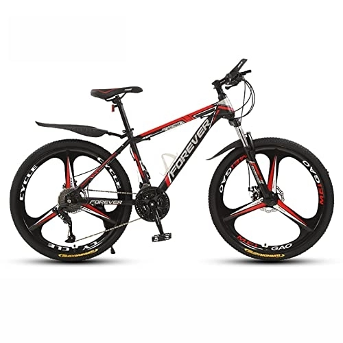 Mountain Bike : 26'' Wheel Mountain Bike / Bicycles for Men 21 / 24 / 27 / 30 Speeds Thickened High Carbon Steel Frame with Mechanical Double Discbrake and Lockable Suspension Fork, O, 24 speed