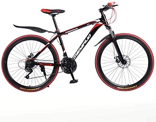 Mountain Bike : 26In 27-Speed Mountain Bike for Adult, Lightweight Aluminum Alloy Full Frame, Wheel Front Suspension Mens Bicycle, Disc Brake 6-11, Black 1 fengong (Color : Black 1)