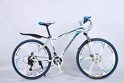 Mountain Bike : 26In 27-Speed Mountain Bike for Adult, Lightweight Aluminum Alloy Full Frame, Wheel Front Suspension Mens Bicycle, Disc Brake 6-11, Black 1 fengong (Color : Blue 4)