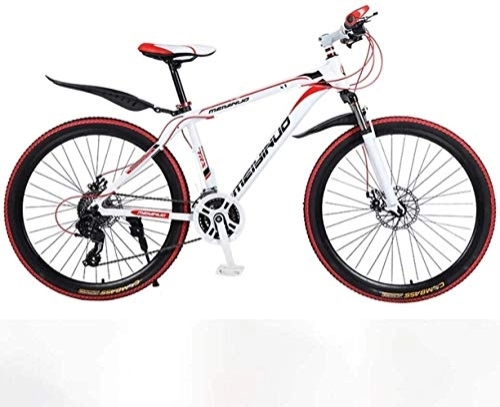 Mountain Bike : 26In 27-Speed Mountain Bike for Adult, Lightweight Aluminum Alloy Full Frame, Wheel Front Suspension Mens Bicycle, Disc Brake 6-11, Black 1 fengong (Color : Red 1)