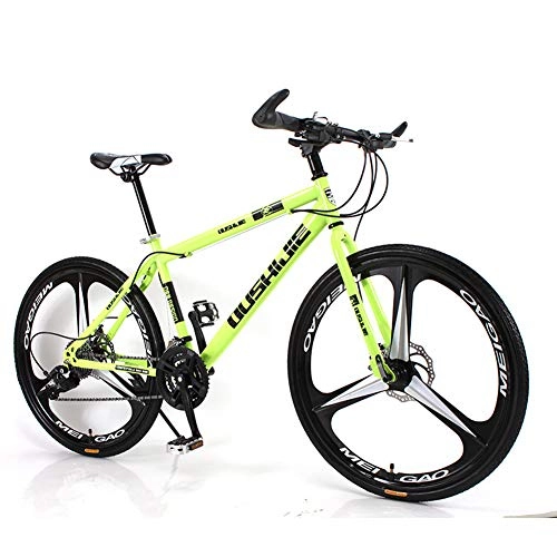 Mountain Bike : 26In Carbon Steel Mountain Bike 21 Speed Full Suspension MTB with Dual Disc Brakes for Men And Women, C
