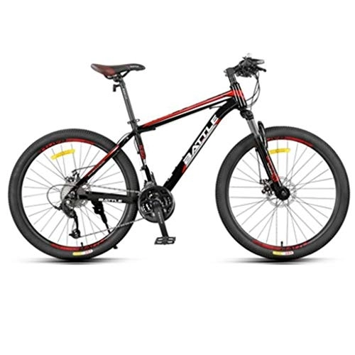 Mountain Bike : 26inch Mountain Bike, Aluminium Alloy Frame Hardtail Mountain Bicycles, Dual Disc Brake and Locking Front Suspension, 27 / 30 Speed (Color : B, Size : 30 Speed)