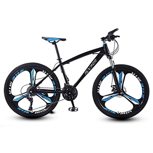 Mountain Bike : 26inch Mountain Bike, Carbon Steel Frame Hardtail Mountain Bicycle, Dual Disc Brake and Front Suspension (Color : A, Size : 24-speed)