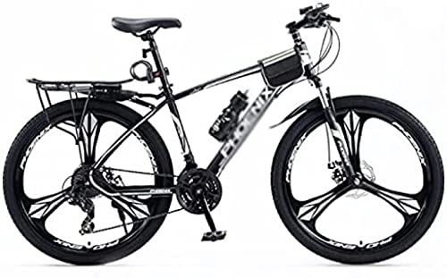 Mountain Bike : 27.5 Inch 24-Speed Mountain Bike Bicycle Carbon Steel Frame With Dual Disc Brake Adult Student Outdoors Sport Cycling Road Bikes Exercise Bikes, Black, 24 Speed, Improve9