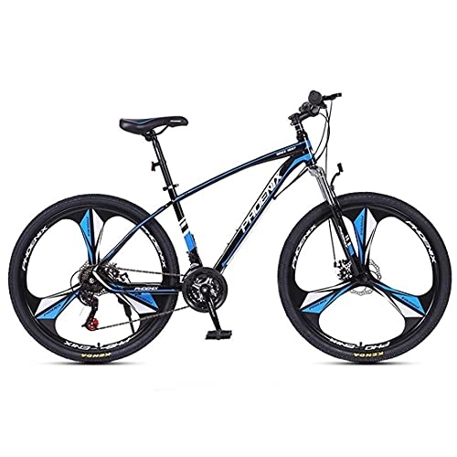 Mountain Bike : 27.5 Inches Wheels Mountain Bike Carbon Steel Frame 24 / 27 Speed Front And Rear Disc Brakes Bicycle Suitable For Men And Women Cycling Enthusiasts(Size:27 Speed, Color:Blue)