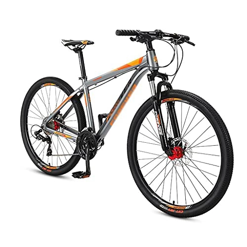 Mountain Bike : 27.5inch Mountain Bike For Men Women, Mens Womens Mountain Bikes, 27 Speed Full Suspension MTB Bicycles, Gift For Friend(Color:orange)