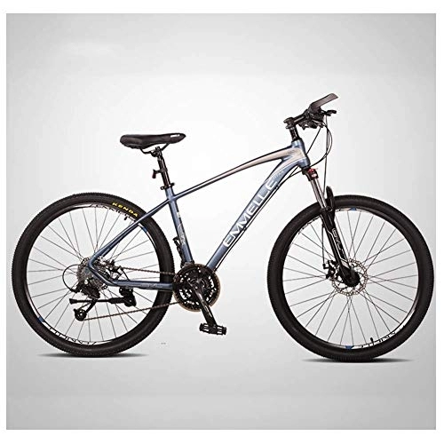 Mountain Bike : 27-Speed Mountain Bikes, 27.5 Inch Big Tire Mountain Trail Bike, Dual-Suspension Mountain Bike, Aluminum Frame, Men's Womens Bicycle, Blue