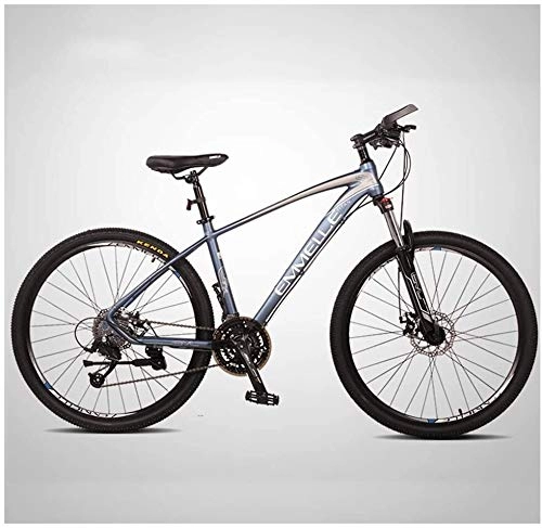 Mountain Bike : 27-Speed Mountain Bikes, 27.5 Inch Big Tire Mountain Trail Bike, Dual-Suspension Mountain Bike, Aluminum Frame, Men's Womens Bicycle (Color : Blue)