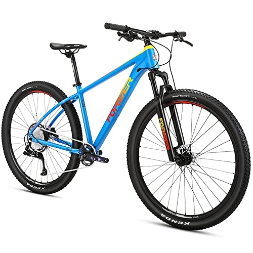 Mountain Bike : 29-inch Mountain Bike, 12 Speed Mountain Bicycle With Aluminum Alloy Frame and Double Disc Brake, Front Suspension, Men and Women's Outdoor Cycling Road Bike