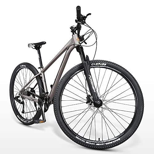 Mountain Bike : 29-inch Mountain Bike, 27 / 30 Speed Mountain Bicycle With Aluminum Frame and Double Disc Brake, Front Suspension Anti-Slip Shock-Absor Men and Women's