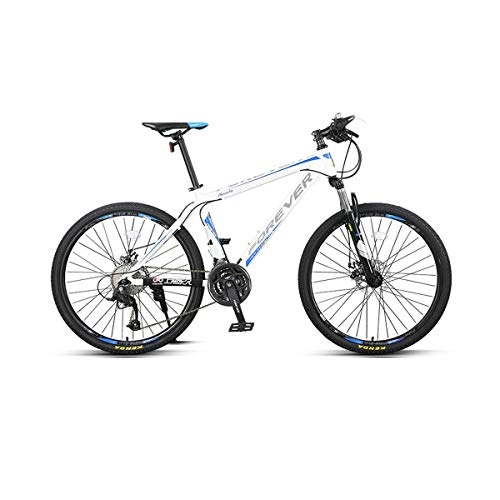 Mountain Bike : 8haowenju 27 Speed Road Bike Light Aluminum Frame 700C Road Bicycle, Dual Disc Brakes, (Color : White, Size : 27.5 inches)