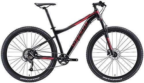 Mountain Bike : 9-Speed Mountain Bikes, Adult Big Wheels Hardtail Mountain Bike, Aluminum Frame Front Suspension Bicycle, Mountain Trail Bike, (Color : Red, Size : 17 Inch Frame)