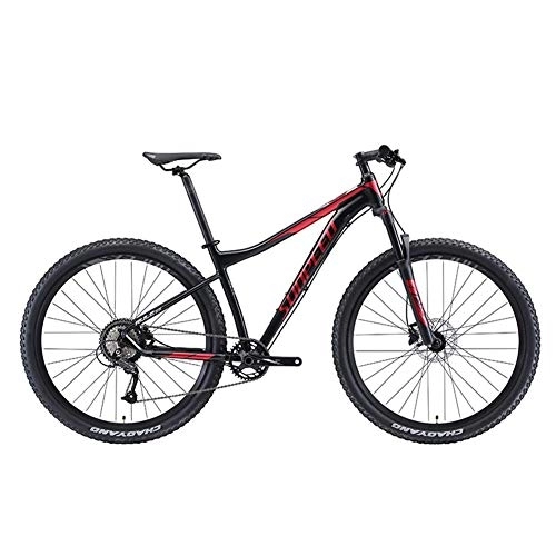 Mountain Bike : 9 Speed Mountain Bikes, Aluminum Frame Men's Bicycle with Front Suspension, Unisex Hardtail Mountain Bike, All Terrain Mountain Bike, Blue, 27.5Inch FDWFN (Color : Red)