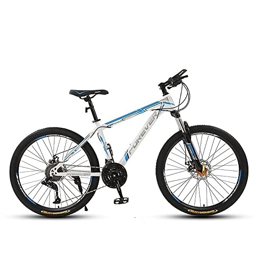 Mountain Bike : ACLFF 26-inch Mountain Bike Full Suspension Bicycles 24 Speeds, Thickened High Carbon Steel Frame, Premium Mountain Bike with Mechanical Double Discbrake, for Boy Girl Man Woman