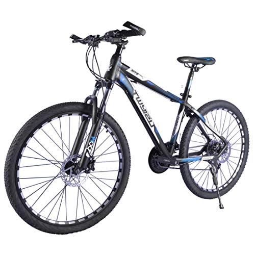 Mountain Bike : Adult Bicycle 27-Speed Dual Disc Brakes for Men And Women Mountain Bike Aluminum Alloy, Blue