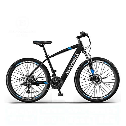 Mountain Bike : Adult Electric Mountain Bike, With Front and Rear Disc Brakes Off-Road Electric Bicycle, 21 speed Variable Speed Bikes, 26 Inch Wheels, A, 40KM