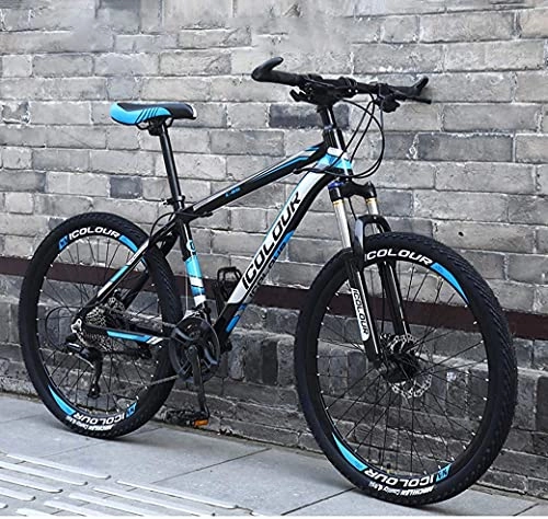 Mountain Bike : Adult mountain bike- 26''24-Speed Mountain Bike for Adult, Lightweight Aluminum Full Suspension Frame, Suspension Fork, Disc Brake (Color : B1, Size : 27Speed)