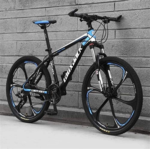 Mountain Bike : Adult Mountain Bike 26 Inch Double Disc Brake Off-road Speed Bicycle Men And Women (Color : Black blue, Size : 27 speed)