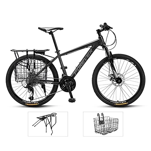 Mountain Bike : Adult Mountain Bike, 26 inch Wheels, Hardtail Mountain Trail Bike Aluminum Frame Outroad Bicycles, 27-Speed Bicycle Full Suspension MTB ?Gears Dual