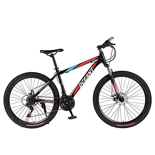 Mountain Bike : Adult Mountain Bike 26 Wheels 21 Speed Gear System Dual Disc Brake Bicycle for Boys Girls Men and Wome / Red