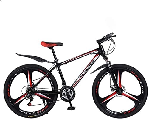 Mountain Bike : Adult mountain bike- 26In 21-Speed Mountain Bike for Adult, Lightweight Carbon Steel Full Frame, Wheel Front Suspension Mens Bicycle, Disc Brake (Color : C, Size : 21Speed)
